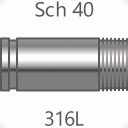 VBS-130203.png Generic - Nipple Seamless SS316L GRVxTHD Sch 40