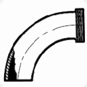 VNE - 90 Elbow - E2T 304L SS
